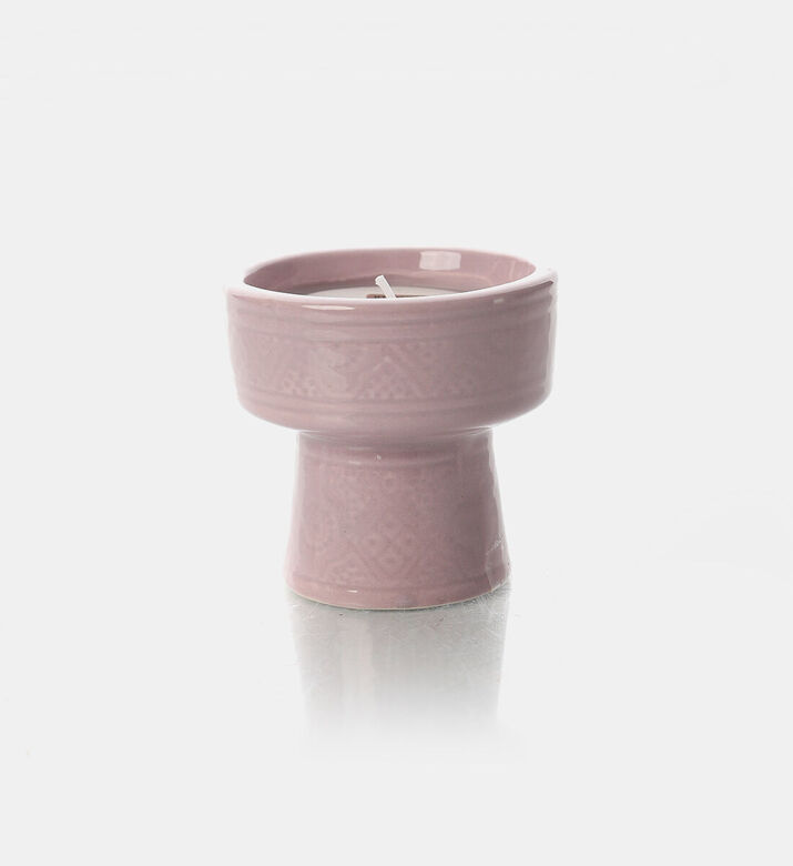 Home Deco and More Namaste Design Porcelain Pot Scented Candle, Pink, Packshot View