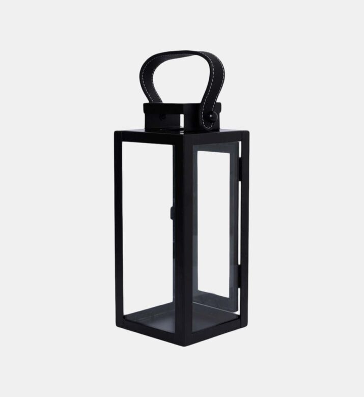 Leatherette Handle Metal Lantern