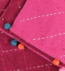 Home Deco and More Cotton Tassels Bed Cover, Multicolor, 130x170-cm, Packshot View