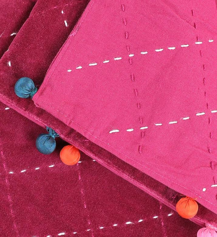 Home Deco and More Cotton Tassels Bed Cover, Multicolor, 130x170-cm, Packshot View