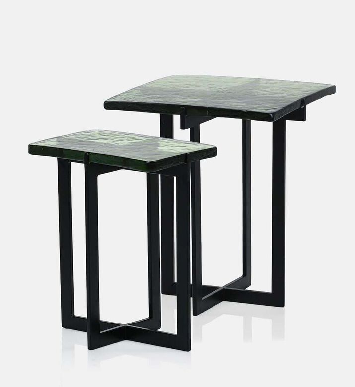 Delta Glass Side Table 2-piece Set