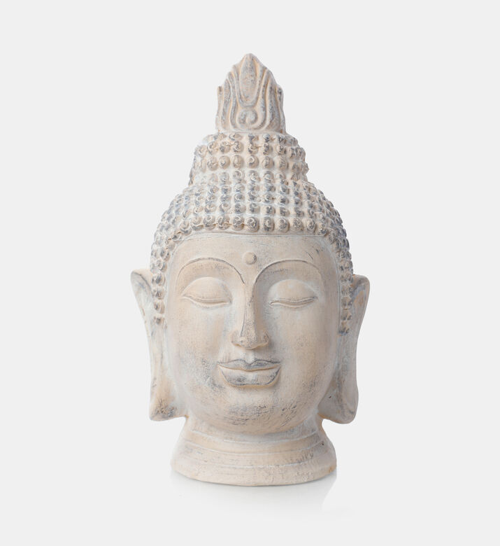 Mango Wood Buddha Head Sculpture Mango Wood Buddha Head Sculpture