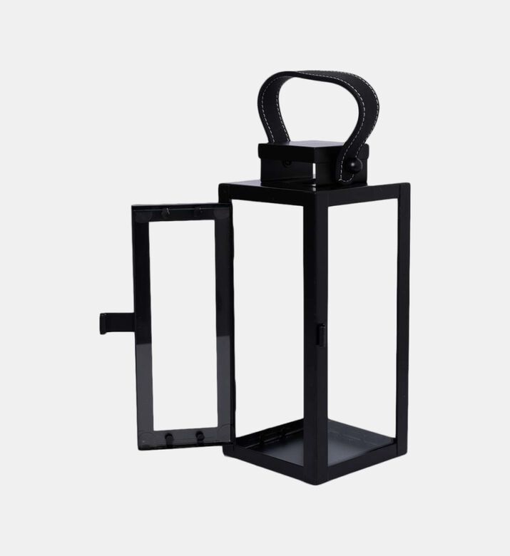 Leatherette Handle Metal Lantern