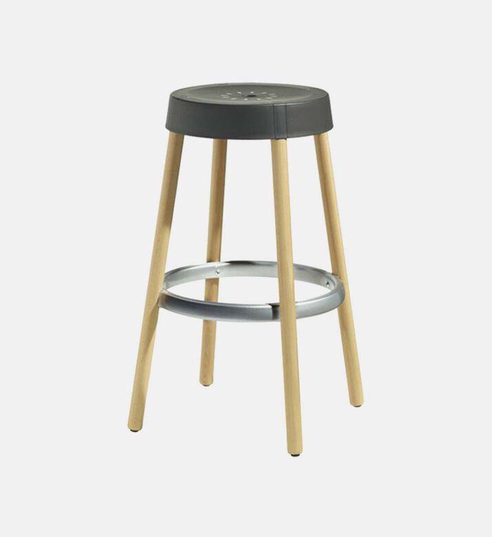 Scab Gim Technopolymer Bar Stool, Anthracite, 44x75-cm, Packshot View Scab Gim Technopolymer Bar Stool, Anthracite, 44x75-cm, Packshot View