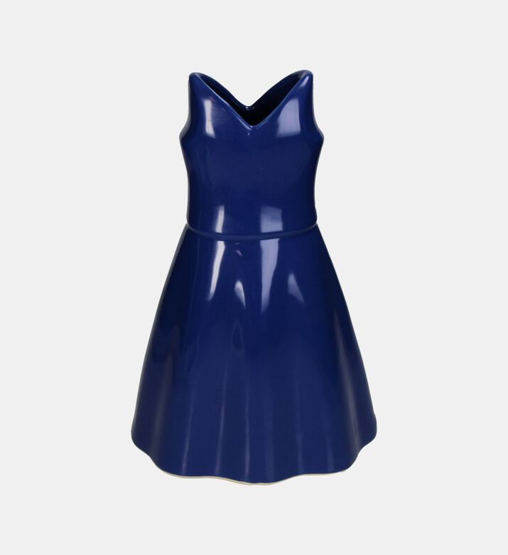 Dress-shaped Fine Earthenware Vase &ndash; 22.5x16.3x34cm