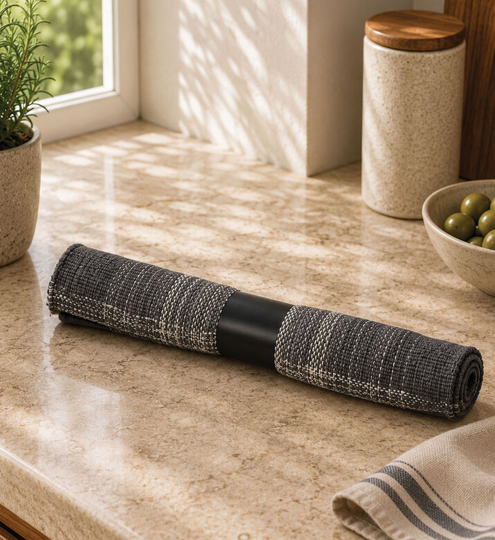 Home Deco and More Thea Cotton Kitchen Rug, Green, 70x140-cm, Packshot View