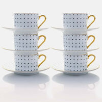 Polka Dots Coffee Cups 6-piece Set
