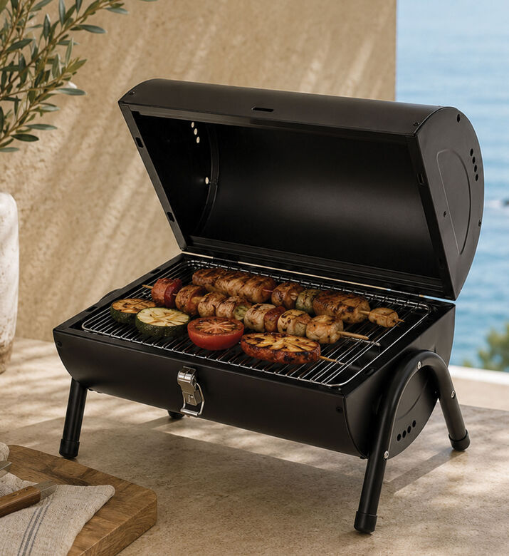 Home Deco and More Matte Stainless Steel Bbq Grill, Packshot View