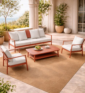 Home Deco and More Butterfly Salon 4-piece Set, Brick, Packshot View