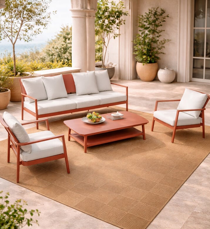 Home Deco and More Butterfly Salon 4-piece Set, Brick, Packshot View