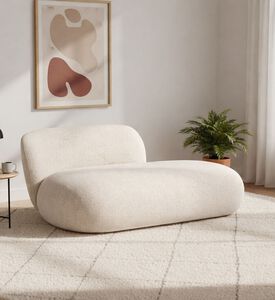 Home Deco and More Lectus Serpentine Lounge Sofa, Beige, Packshot View