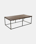 Square Iron Legs Wooden Coffee Table