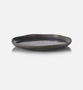 Home Deco and More Ceramic Trimmedmed Dinner Plate, Packshot View