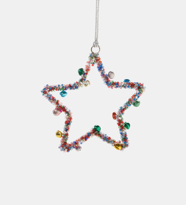 Iron Glass Beaded Hanging Star Iron Glass Oranment