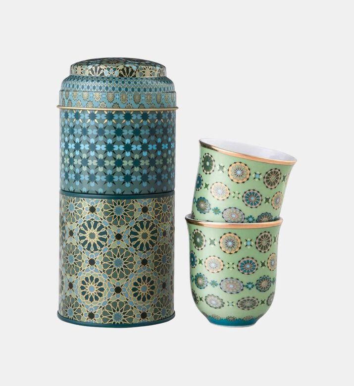 Andalusia 2-coffee Cups Tin Box Set