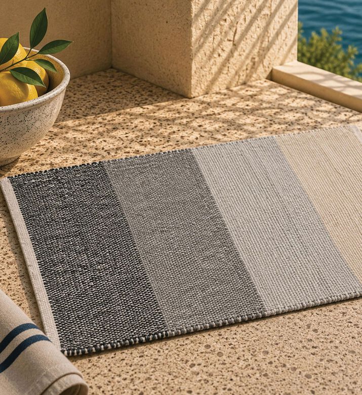 Home Deco and More Woven Recycled Cotton Rug, Packshot View
