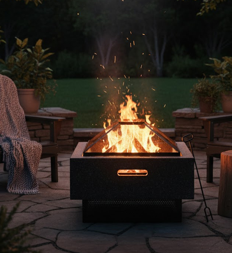 Mgo Body Square Fire Bowl