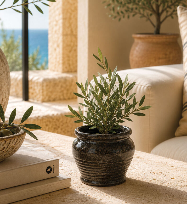 Home Deco and More Citronella Ceramic Vase Candle, Brown, Packshot View
