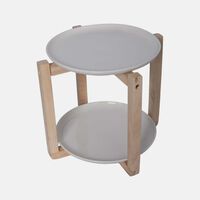 Loft Round 2-tier Wooden Stand