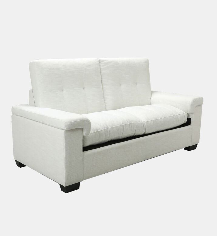 Home Deco and More Brax Fabric Pull-out Bed Sofa, White, Packshot View