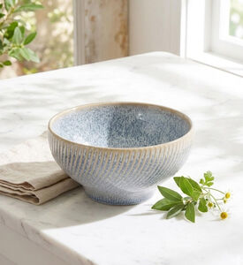 Home Deco and More Ceramic Large Serving Dish, Blue, Packshot View