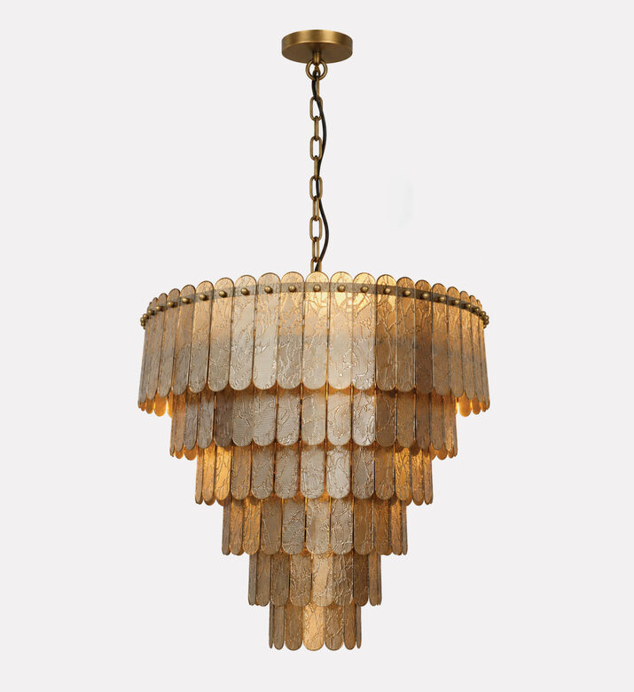 Home Deco and More Glass Large Round Chandelier, Packshot View
