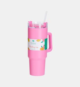 Home Deco and More Double-walled Drinking Mug, Pink, Packshot View