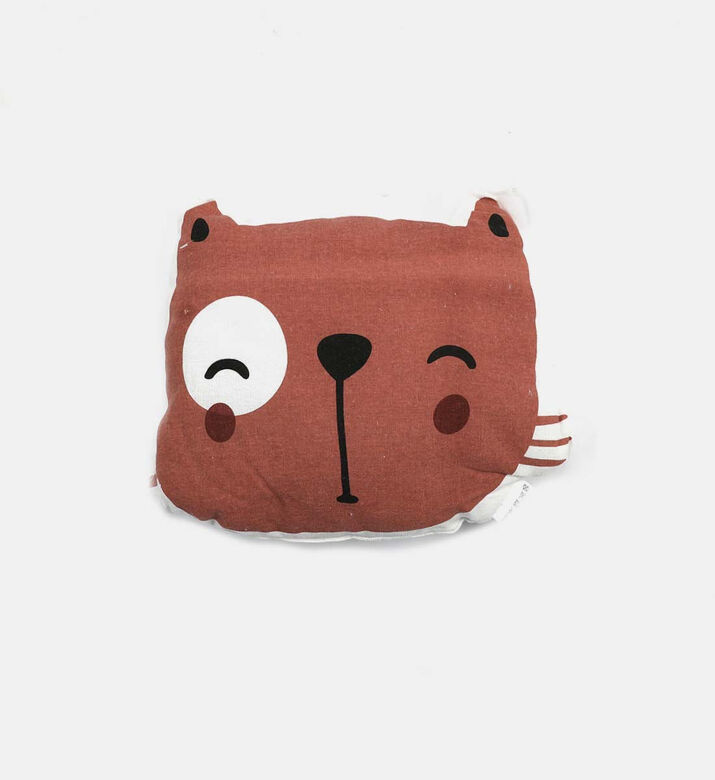 Home and Styling Children Kitty-shape Cushion, Brown, Packshot View Home and Styling Children Kitty-shape Cushion, Brown, Packshot View