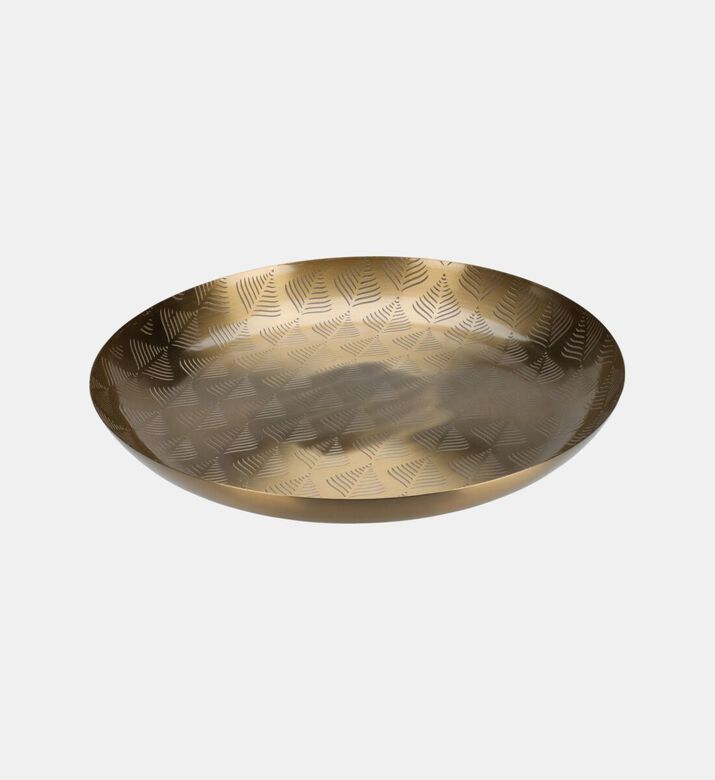 Home Deco and More Iron Golden-finish Plate, Packshot View