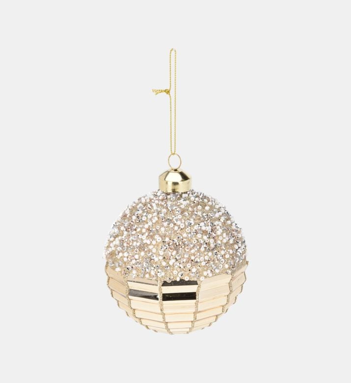 Home Deco and More Xmas Ball, Gold, 10-cm, Packshot View