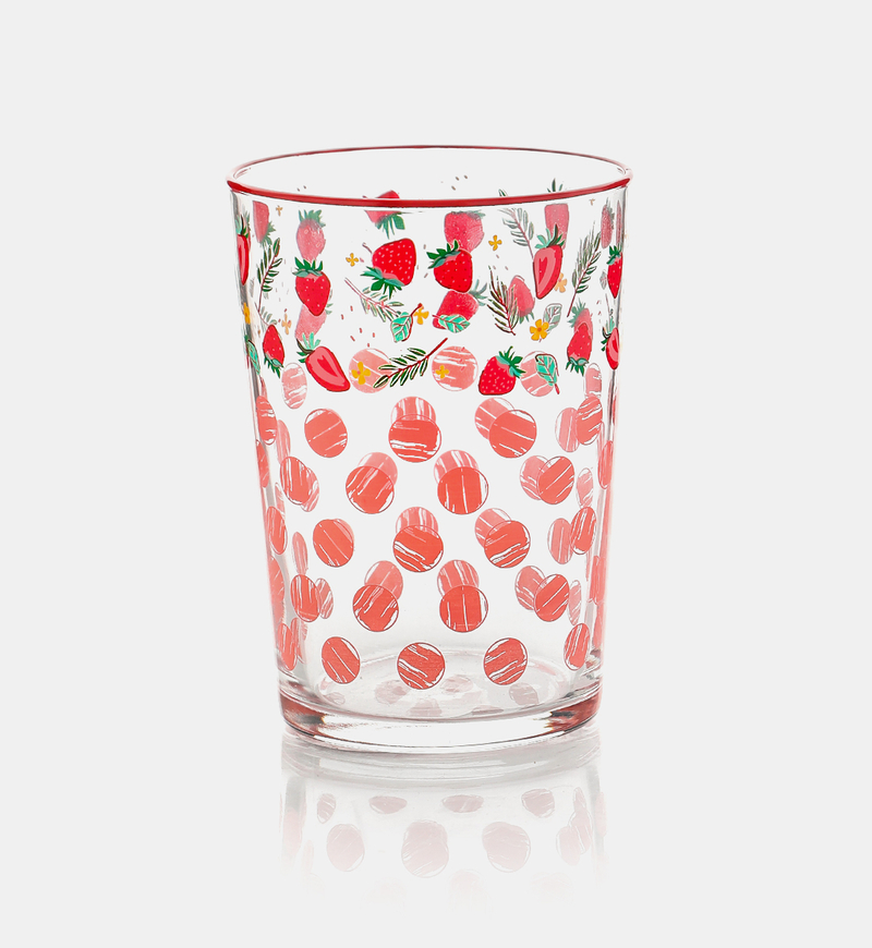 Fruit Design Drinking Glass
