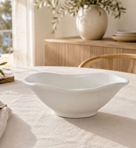 Home Deco and More Signature Ceramic Small Serving Bowl Set Of 4, White, S, Packshot View