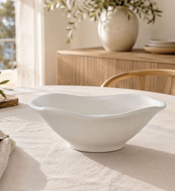 Home Deco and More Signature Ceramic Small Serving Bowl Set Of 4, White, S, Packshot View