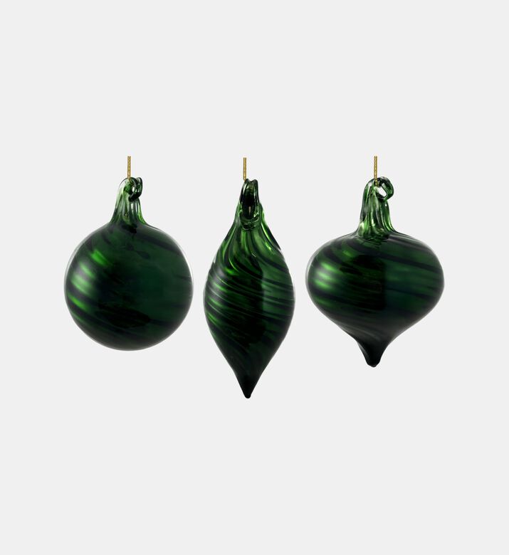 Glass Lined Shiny Ornament