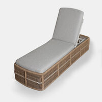Olivia Aluminum Wicker Sunbed