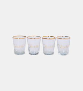 Rosanna Pellegrini Just Married Gold Rim Shot Glass Set, Packshot View