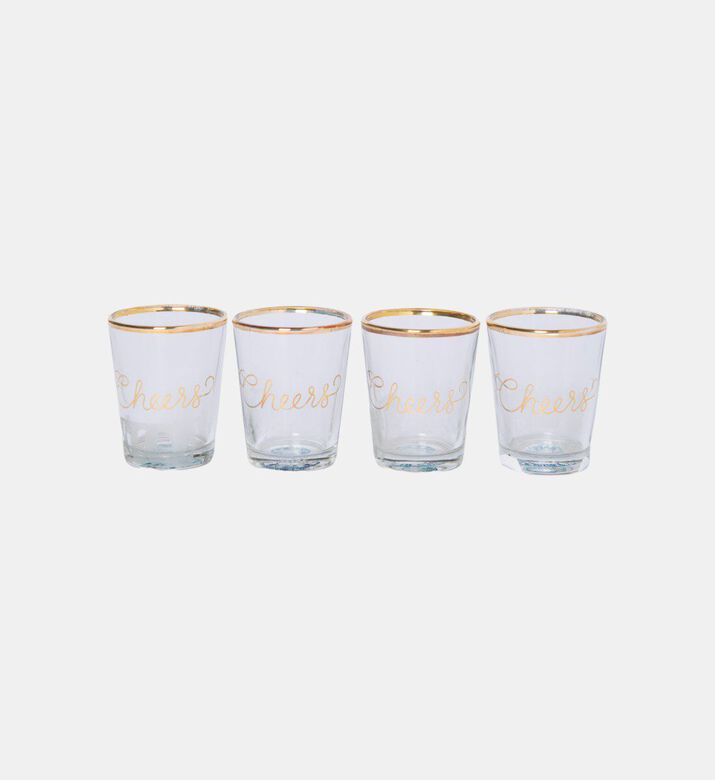 Rosanna Pellegrini Just Married Gold Rim Shot Glass Set, Packshot View