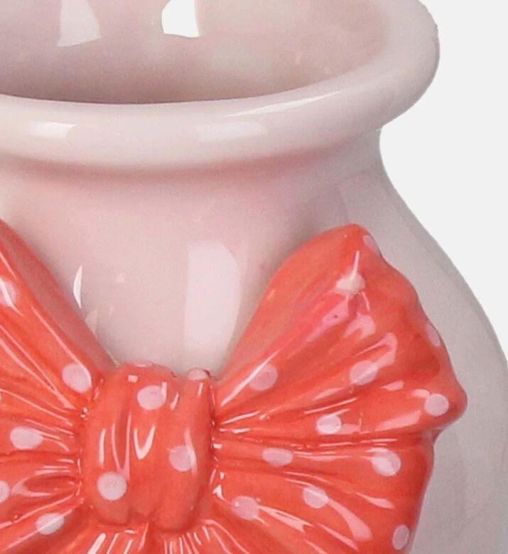 Kersten Dolomite Bow-detail Vase, Pink, 15-cm, Packshot View