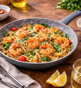 Home Deco and More Aluminum Granite Frying Pan, Grey, 20-cm, Packshot View