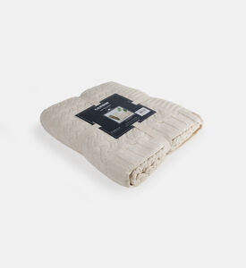 Home Deco and More Natural Tone Knitted Cotton Throw, Packshot View