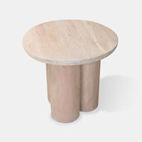 Spherical Acacia Wood Side Table