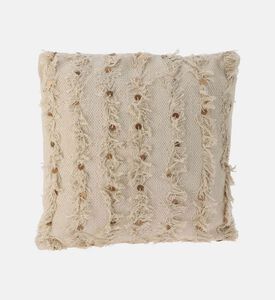 H and S Collection Woven Textured Square Cushion, Packshot View