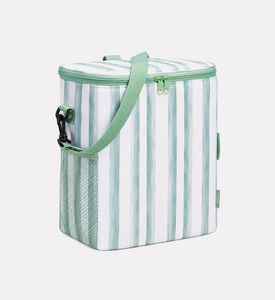 Home Deco and More Striped Cooler Lunch Bag, Green, Packshot View