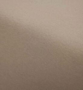 Home Deco and More Cotton Satin Bed Fitted Sheet, Taupe, 120x200-cm, Packshot View