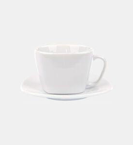 Absolu Maison Atelier Carre Porcelain Saucer Coffee Cup, Packshot View