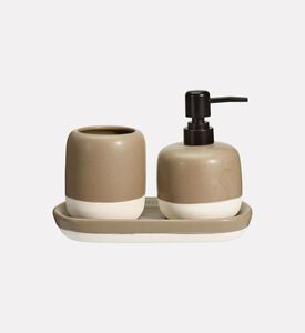 Home Deco and More Dolomite 3-piece Bathroom Set, Brown, Packshot View