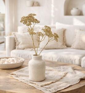 Decostar Metallic Golden Achillea Flower, Packshot View