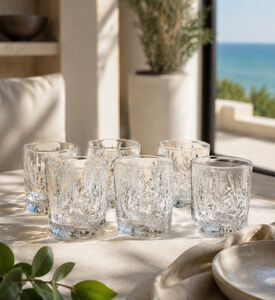 Salt and Pepper Embellished Shot Glasses 6-piece Set, Clear, 60-ml, Packshot View
