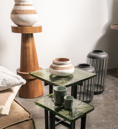 Delta Glass Side Table 2-piece Set