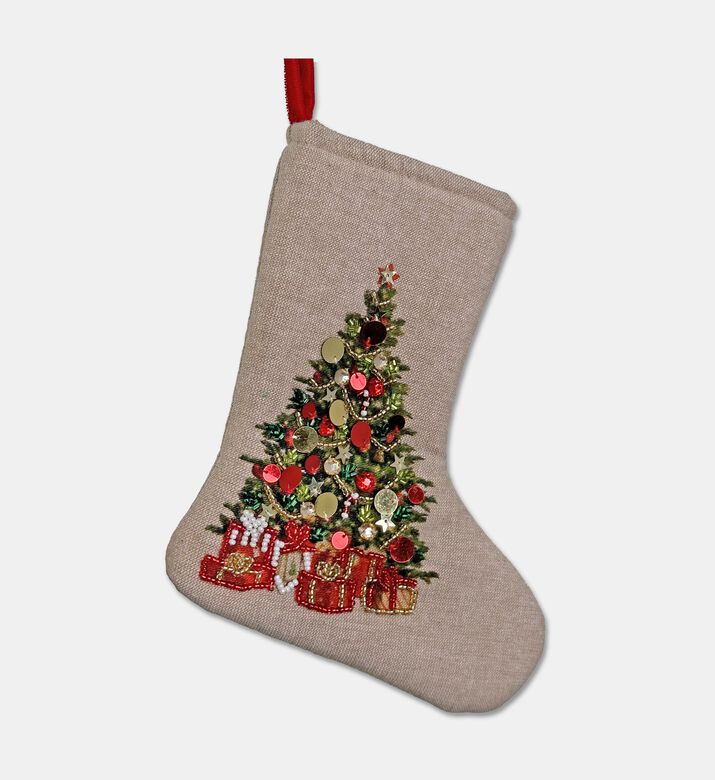 Shishi Cotton Stocking Beaded Tree, Packshot View